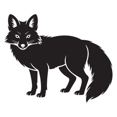 Obraz premium Sophisticated Minimalist Fox Silhouette Vector – Elegant and Clean Design for Modern Wildlife and Branding Projects . Thank You . 
