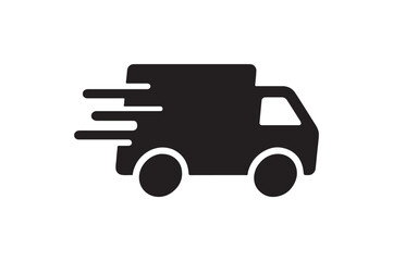 Fast Delivery silhouette vector with white background