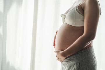 pregnant woman's belly.