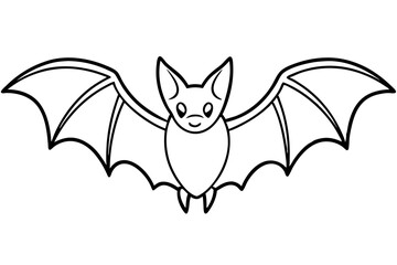 Elegant Bat Outline