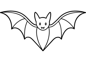 Elegant Bat Outline