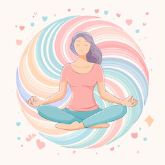 abstract illustration embodies mindfulness meditation