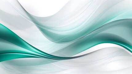 Fototapeta premium Abstract blue floral background with wave patterns and decorative swirl elements