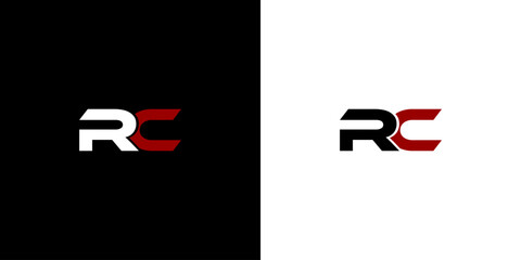 Creative RC Letter Logo with Abstract, Illustration, Design Inspiration, Vector, Icon