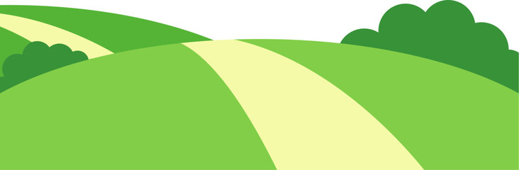 Fototapeta premium Grass Hill Illustration