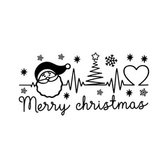 Merry Christmas typography T-shirt design