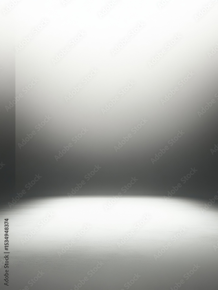 Poster minimalistic gray gradient background with subtle light effect.