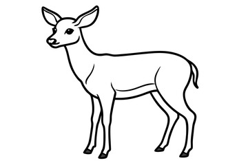 Minimalist Deer Line Art