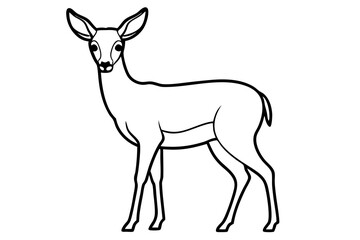 Minimalist Deer Line Art