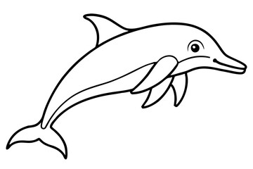Minimalist Dolphin Vector