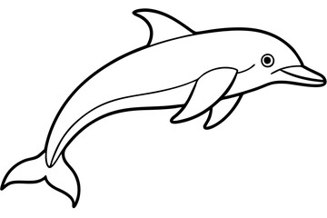 Minimalist Dolphin Vector