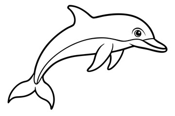 Fototapeta premium Minimalist Dolphin Vector