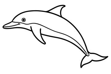 Minimalist Dolphin Vector