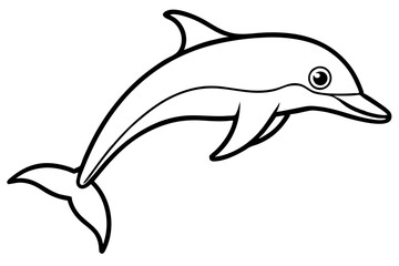 Minimalist Dolphin Vector