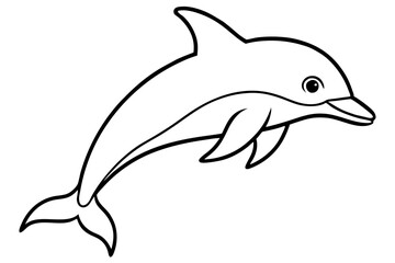 Minimalist Dolphin Vector