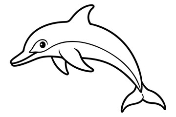 Minimalist Dolphin Vector