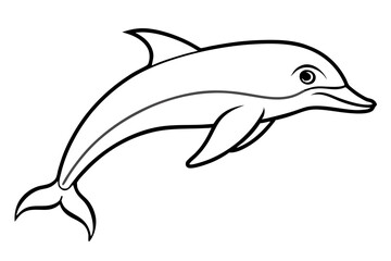 Minimalist Dolphin Vector