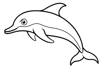 Fototapeta premium Minimalist Dolphin Vector