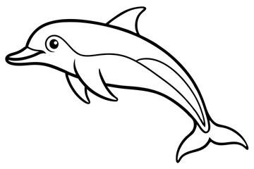 Minimalist Dolphin Vector