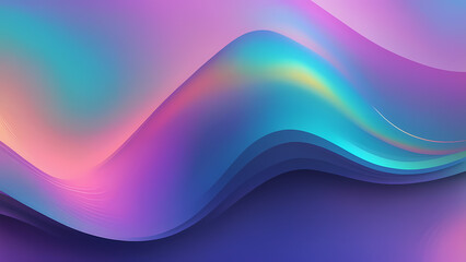 Fototapeta premium Abstract Colorful Wave Pattern on Smooth Gradient Background