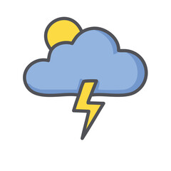 Simple and Clean Weather Symbols – Vector Illustration