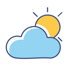 Simple and Clean Weather Symbols – Vector Illustration