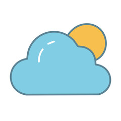 Simple and Clean Weather Symbols – Vector Illustration