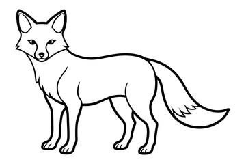 Minimalist Fox Vector