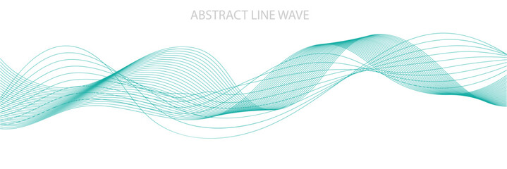 Wave line pattern. Light halftone undulate net background. Abstract air flowing particle wallpaper. Vector curve dashed gradient element for poser, banner, presentation, booklet, flyer vector in eps10