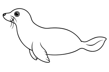 Minimalist Seal Vector