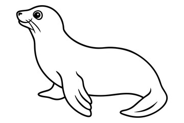 Minimalist Seal Vector