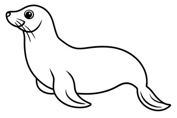 Minimalist Seal Vector