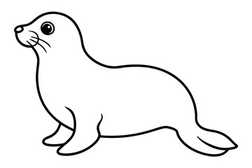 Minimalist Seal Vector