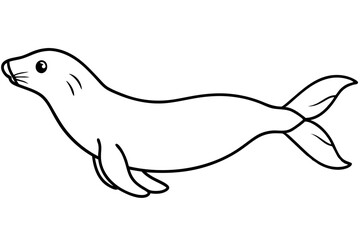 Minimalist Seal Vector