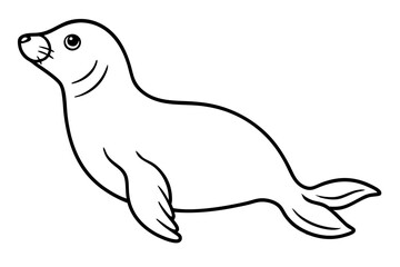 Minimalist Seal Vector