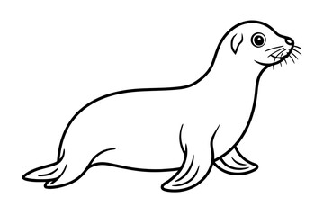 Minimalist Seal Vector