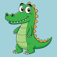 Obraz premium Alligator white background