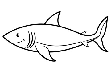 Minimalist Shark Vector