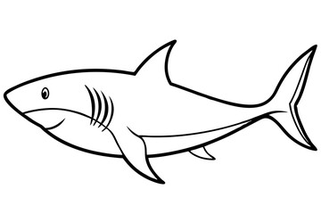 Minimalist Shark Vector