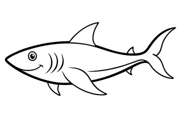 Minimalist Shark Vector