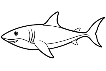 Minimalist Shark Vector