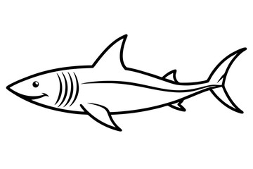 Minimalist Shark Vector