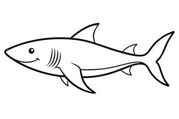 Minimalist Shark Vector