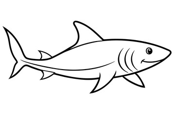Minimalist Shark Vector