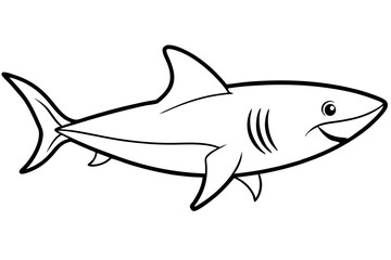 Minimalist Shark Vector