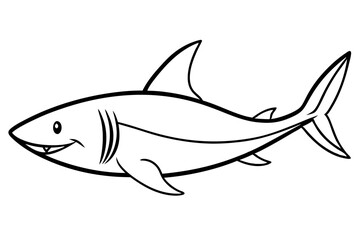 Minimalist Shark Vector