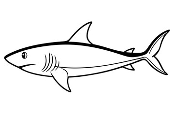 Minimalist Shark Vector