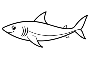 Minimalist Shark Vector