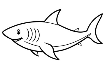 Minimalist Shark Vector