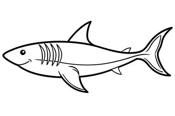 Minimalist Shark Vector